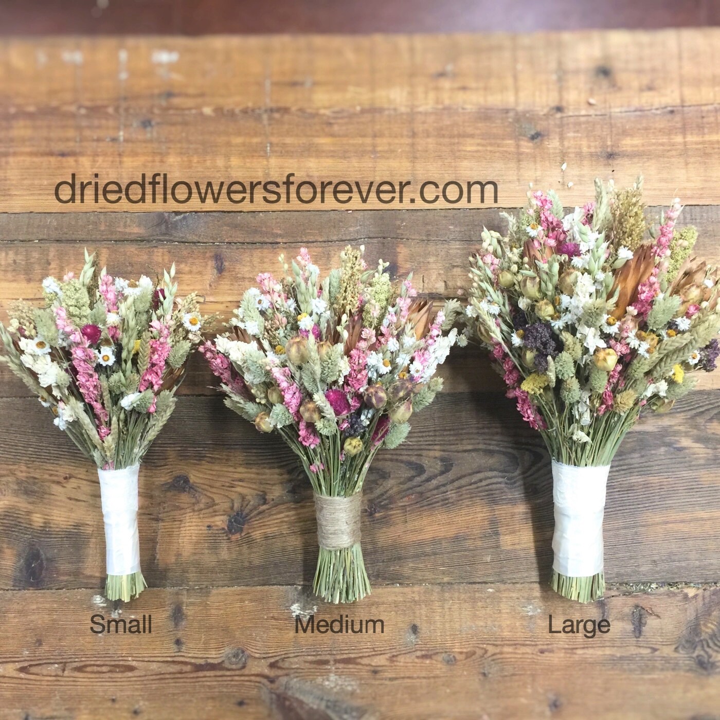 Pink Vintage Dried Wildflower Bouquet Pink Vintage Dried Wildflower Bouquet