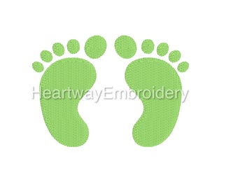Mini baby feet embroidery design 5 SIZES - mini embroidery design, tiny baby feet embroidery design, mini baby footprints embroidery