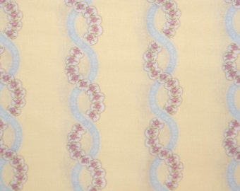 Verna Mosquera fabric Sweet Escape Twisted Rosette floral stripe VM09 Gold Yellow 100% Cotton fabric by the yard quilting sewing Freespirit