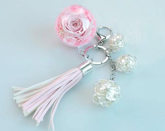 Preserved Rose Keychain