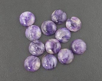 12mm Charoite Cabochon, calibrated, purple cab, charoite, charoite cab, charoite cabochon, purple stone, small cabochon, purple charoite
