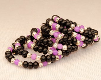Black and violet bracelet