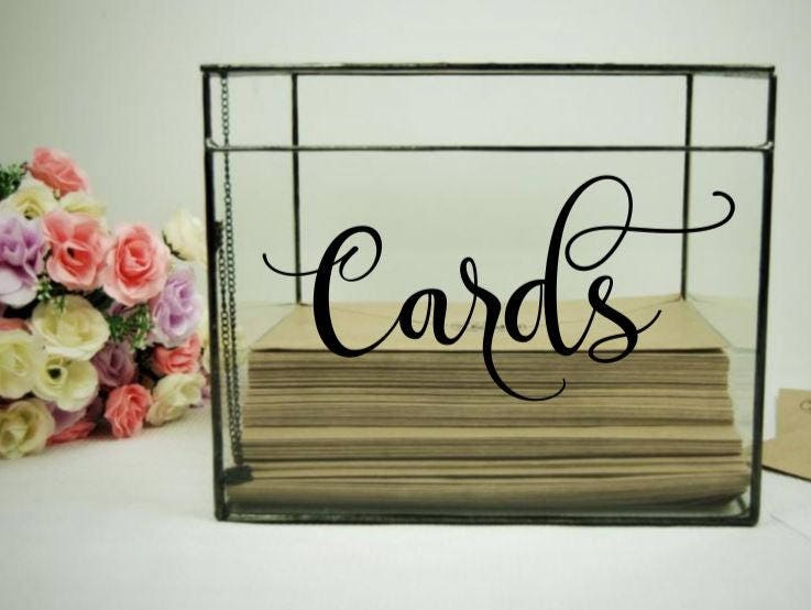 Cards Decal Cards Box Wedding Wedding Decals Money Box