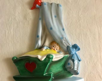 Lefton Baby Wall Hanging Vintage