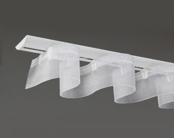 Rideau Wave | Ruban Easyfold pour rideau ondulé Ripplefold sans boutons pression | 5 mètres Galon tête rideau Fourniture traitement fenêtre