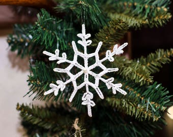 Crochet Snowflake Ornament