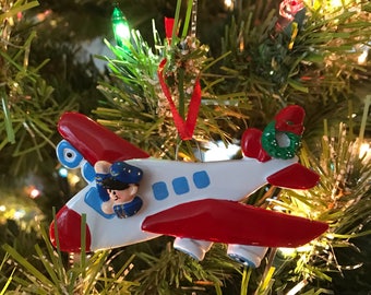 Airplane Pilot Ornament