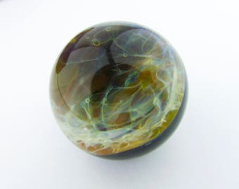 Galaxy marble, Hand Blown Cosmic Lightening Storm Glass Marble, Borosilicate Art Glass, Lampwork orb, Collectible Marble, Anniversary Gift