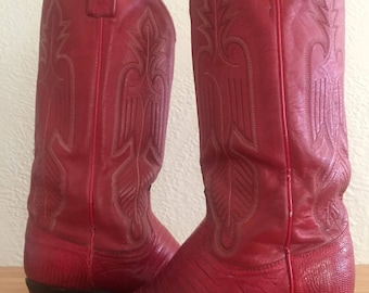 Vintage Dan Post Alligator Cowboy Boots