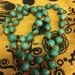 Turqouise with brass cap beads(10pc)