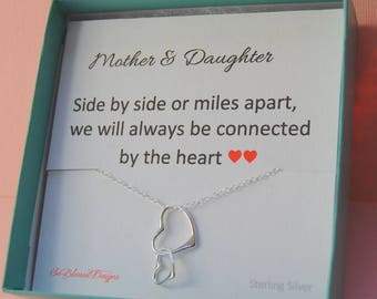 Gifts for MOM, Mother Daughter Necklace, Mother Daughter Jewelry, To Mom from Daughter, Mothers Jewelry, Mom Necklace, Christmas