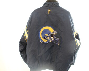 Vintage 90s Embroidered Reversible Pro Player St. Louis Rams Puffer Jacket - XL (as is)