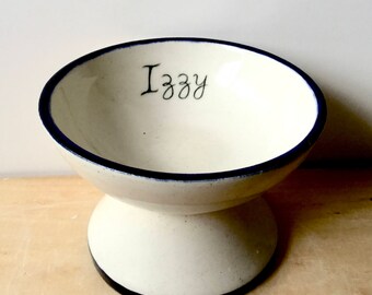 Personalized Dog Bowl Handmade Dog Bowl, Ceramic Dog Bowl Pedestal Dog Bowl, Large Dog Bowl, Custom Dog Bowl