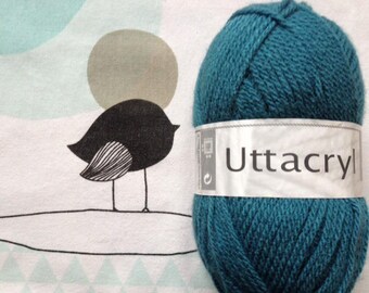 WOOL UTTACRYL cobalt - white horse