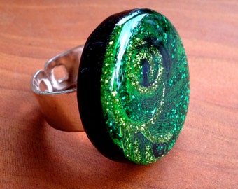 King Bird of Paradise Feather Ring