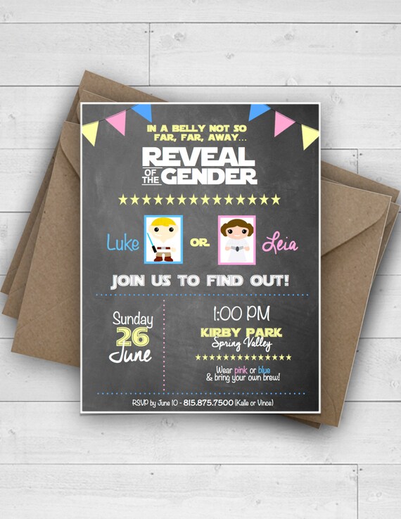 star wars gender reveal invitation star wars evite