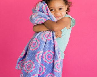 Zoey Monogrammed Throw Blanket, Toddler Girls Monogrammed Blanket, Personalized Throw Blanket, Monogrammed Kids Gift