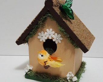Hand Painted, Hand Decorated Birdhouse