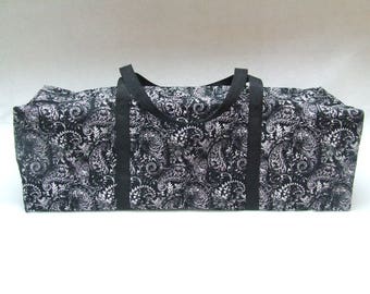 Brother ScanNCut Carrying Case / Cricut Explore / Explore Air 2/ Cricut Expressions 2 / Silhouette Cameo 3 / Black and White Paisley Print