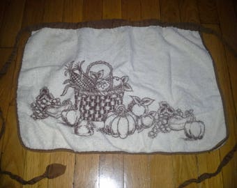 Vintage 1970s terry cloth Kitchen apron