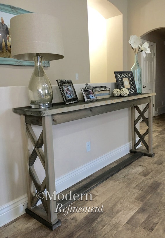 Items similar to Rustic farmhouse entryway table on Etsy