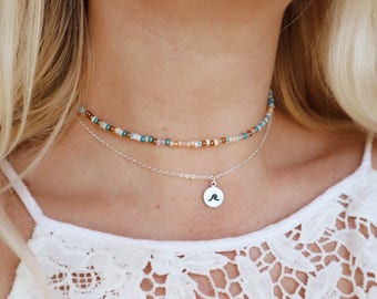 Summer Oasis Beaded Choker Necklace