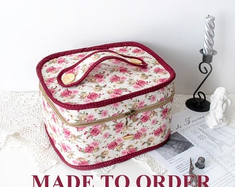 Large Zipper Cross stitch Quilting Craft Sewing case Project bag organizer Sewing storage box Gift for sewer quilter Sewing travel set