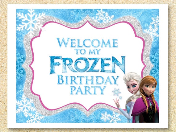 Frozen Printable WELCOME party sign Instant Download Frozen