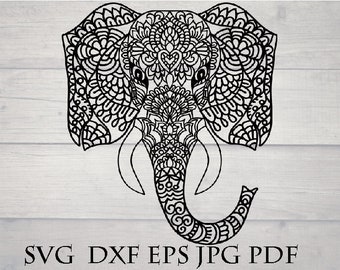 Elephant mandala svg