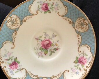 Blue rose Myott Staffordshire saucer