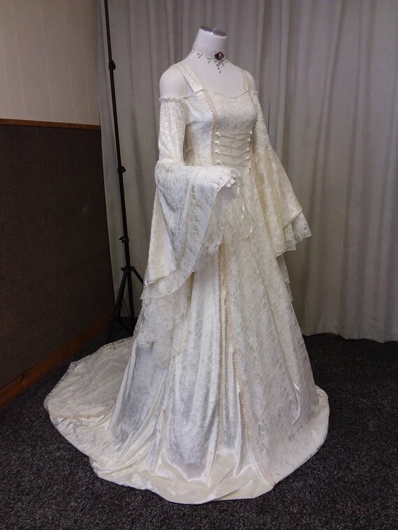 Boho wedding dress renaissance dress steampunk wedding gown