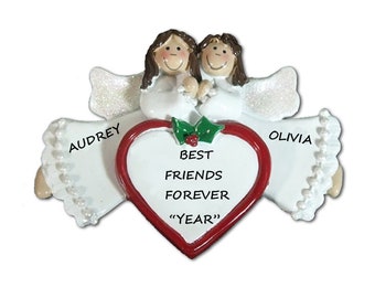 Personalized Ornament Best Friends 2 Angels Personalized Ornament
