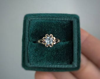 Pale Sapphire Ring | Antique Victorian 10k Gold Mounting