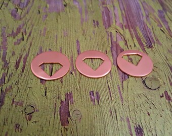 Copper Diamond Washer 1" Stamping Blanks - Copper blanks