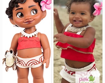 May delivery - The Cutest Baby Toddler Moana Costume Outfit Dress Up 6m to 5T for Birthday & Parks