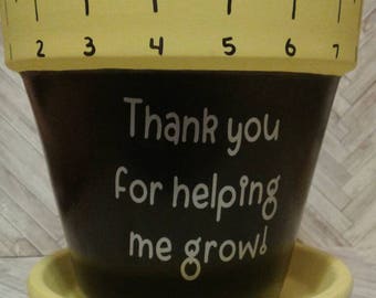 End of year teacher gifts- Thank you for helping me grow flowerpot- Thank you teacher gift- Teacher appreciation- Prek- Kindergarten teacher