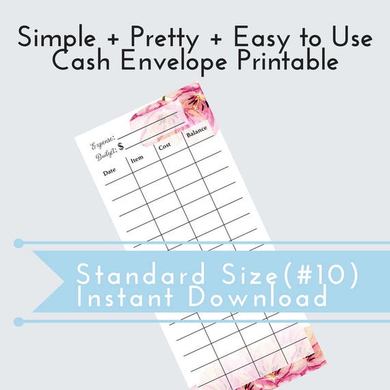 DIY Cash Envelope Printable Cash Budgeting Template Dave