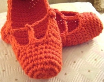 Red T-Strap Cotton Slippers