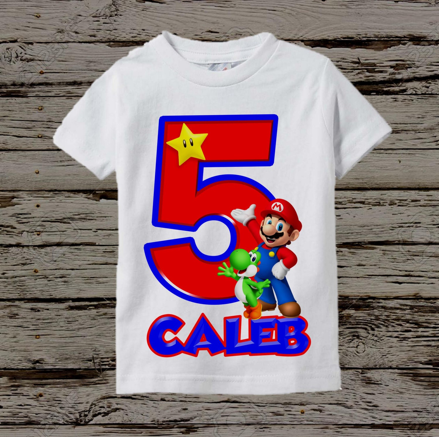 Download Mario Birthday Shirt Super Mario Brothers Birthday Shirt