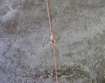 Rose gold plated sterling bead chain