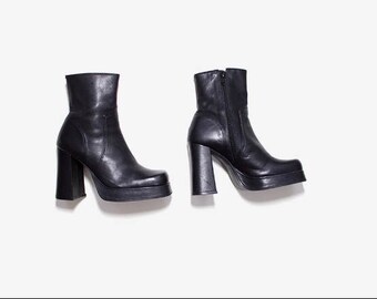 Vintage Steve Madden Platform Leather Boots