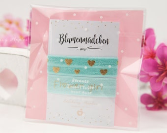 Bracelet/Haargummi-Set-flower girl//Team bride, Wedding, Hairtie