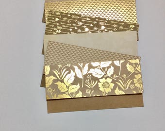 Money Envelopes with Note Cards - Set of 6