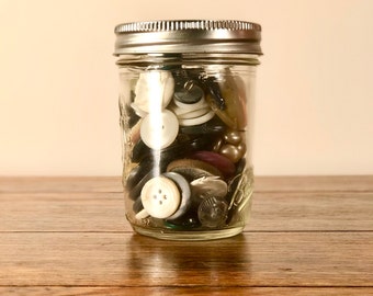 Jelly Jar of Vintage Buttons