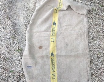 Large french post sack made from soft linen