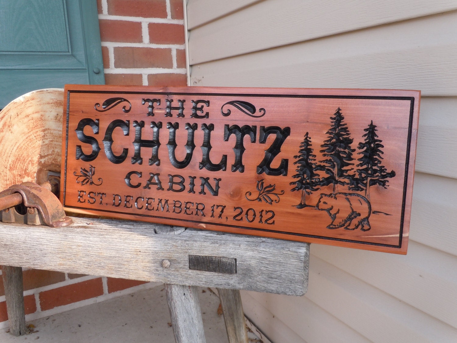 Cabin Sign Hunting Camp Personalized Family Lodge Last Name