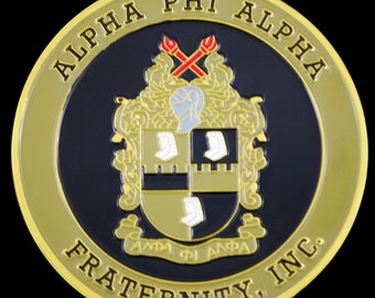 Alpha Round Stamped Car Decal