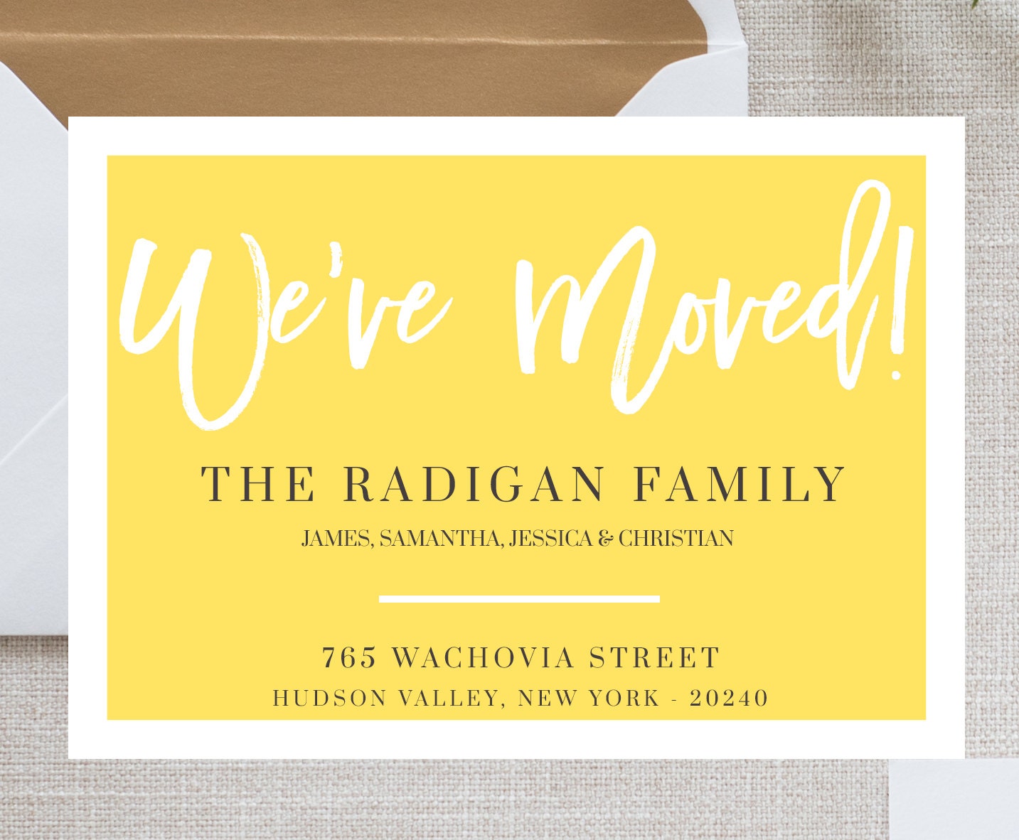 We Moved Card Template Moving Announcement Card We've