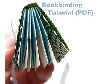 Digital Bookbinding Tutorial (PDF), DIY bookmaking, folded origami book instructions, book making pattern, bookbinding, make a book