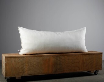 Long lumbar pillow cover, pillow 14x36, white lumbar pillow 0028